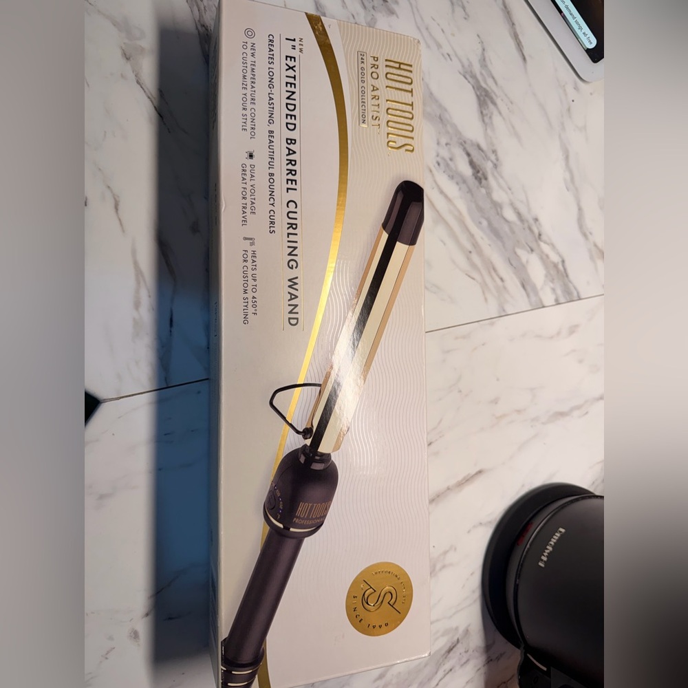1in extended barrel curling wand